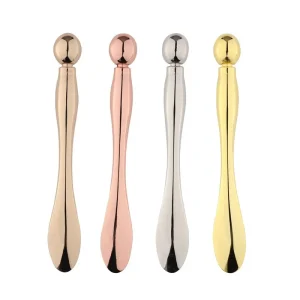 Luxury Beauty Metal Eye Care Massage Spoon Zinc Alloy Facial Cosmetic Spatula Spa Skincare Tool