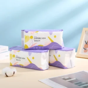 Luxury Disposable Cotton Face Towels Custom Logo Facial Cloths Makeup Removal Cleansing Eco Friendly Biodegradable Hotel Home