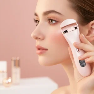 Luxury Electric Eyelash Curler with Adjustable Heat Travel Friendly & Safe Silicone Design for Natural Curves