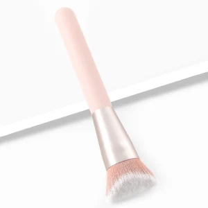 Luxury Face Contour Brush Single Makeup Brush Cosmetic Tools Custom Logo Wood Handle Pink Powder Blush Contour Brush