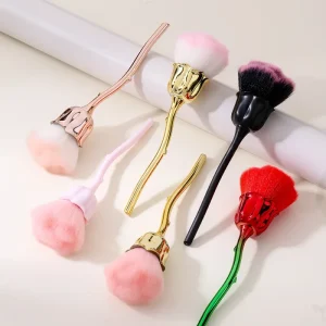 Luxury Rose Flower Makeup Brushes Set Soft Fluffy Powder Brush for Blush Foundation Cosmetic Beauty Tools