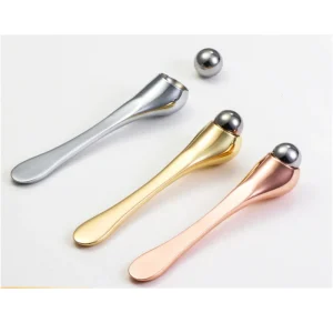 Luxury Rose Gold Magnetic Eye Cream Massage Sticks Rotating Rolling Ball Cosmetic Spoon for Whitening