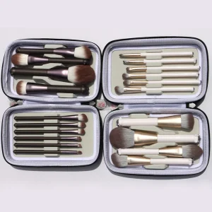 Luxury Soft Fluffy Professional Makeup Brush Set 10 Pcs Premium Synthetic Makeup Brushes With Black Case