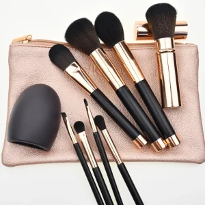 Luxury Vegan Makeup Brush Set Fluffy Custom Face Eye Lips with Pu Bag Complete Makeup Brush and Tool Set