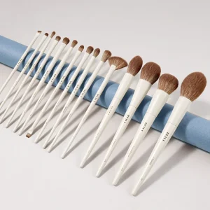 Luxury Vegan Makeup Brush Set Synthetic Eye Face Cosmetic Brushes for Foundation with Custom Packaging Private Label