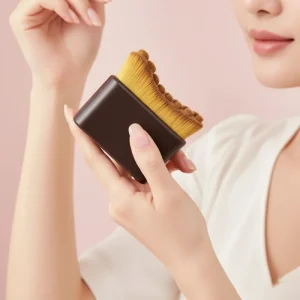 Lymphatic Contour Face Large Square Fiber Facial Gua Sha Private Label Professional Single Makeup Brush