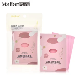 MALIAN Brand Factory Sold Portable Facial Oil Absorbing Sheets Skin friendly Virgin Wood Pulp Face OEM ODM Logo Customized Color