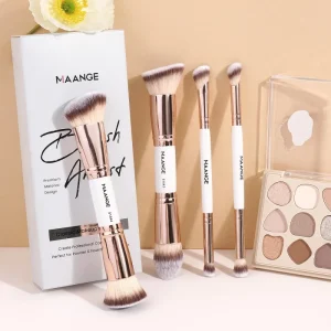 Maange Professional 4pcs Makeup Brush Set Custom OEM and ODM Logo Natural Makeup Brushes Set Makeup Brush