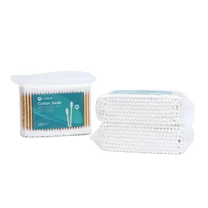 Made in China Thailand Options Double Round Tip Cotton Bud 200pcs Bamboo Stick Cotton Swab with pp Bag