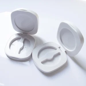 Magnetic ABS Eyelash Case with Custom Logo Recyclable Cosmetic Box for False Eyelashes Blush & Two Color Eyeshadow
