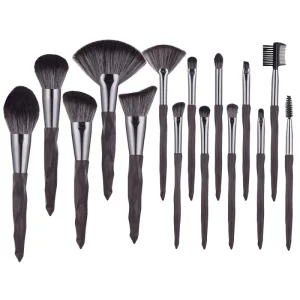 Makeup Brush Set 15pcs Cosmetic Brush Foundation Blush Concealer Eyeshadow Eyebrow Highlight Pink