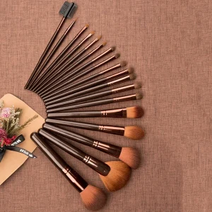 Makeup Brush Set 18 High Quality Professional Coffee Makeup Brushes Set Eco Friendly