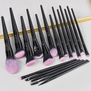 Makeup Brush Set High End Vegan Synthetic 18 Piece Cosmetic Makeup Brushes with Gift Pack
