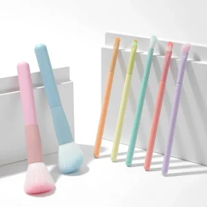 Makeup Brush Set High Quality Cosmetics Colorful 7pcs Fashion Beauty Makeup Brush Set Synthetic Plastic Make up Kit