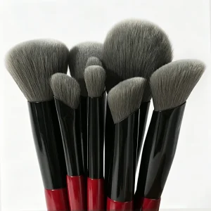 Makeup Brush Set Maquillaje Red Wood Handle Nylon Hair Makeup Brush Set for Eye Blusher Foundation Powder Set