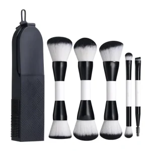 Makeup Brushes Kit with Cleaning Storage Bag Dual-ended Brushes Professional Makeup Artists Makeup Brush Set