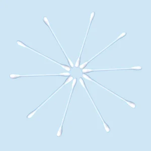 Makeup Cleaning Sterilized High Medical Grade ISO Certified Plastic Stick Double Sided Alcohol Natural Cotton Buds Q tips White