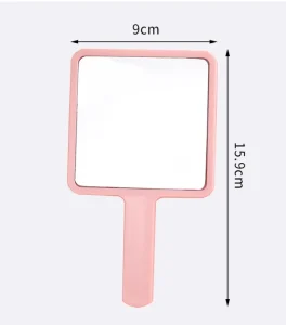 Makeup Mirror with Handle Custom Your Logo Hand Mirror for Beauty Girl Apply Cosmetics