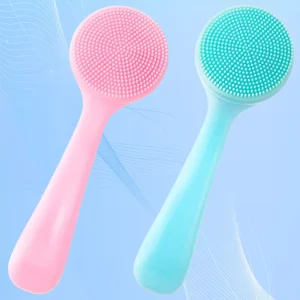 Makeup Remover Blackhead Cleansing Tools Portable Beauty Silicone Hairbrush Silicone Body Scrubber With Handle