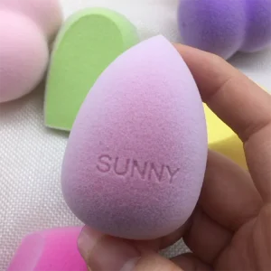 Makeup Sponge Micro Fibre Velvet Flocking Makeup Blending Custom Laser Logo Soft Beauty Microfiber Dry and Wet Foundation
