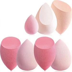Makeup Sponge Set Blender Sponges 7 Pcs Liquid Cream Powder Latex Free Multi colored Waterdrop Customized Color 1 Mini Sponge