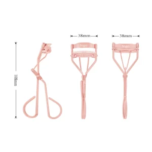 Makeup Tools Custom Logo Pink Eyelash Curler Stainless Steel Eyelash Curler with Comb Brush Detachable
