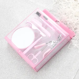 Makeup Tools Set 8pcs Beauty Tools Kit Stainless Steel Eyelash Curler Eyelash Tweezers Eyebrow Comb Eyebrow Clip Scissors Mirror