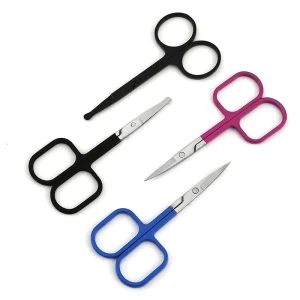 Makeup Tools Stainless Steel Black Round Nose Hair Scissors