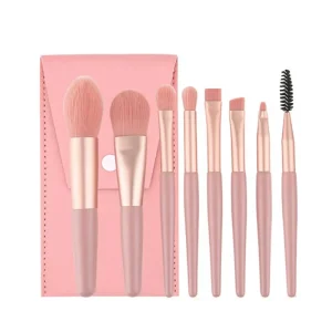 Makeup gift Set 8 Synthetic Travel Makeup Brush Foundation Makeup Brush Set PU Bag