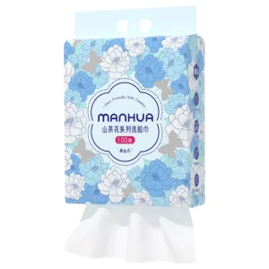 Man Hua Disposable Soft Hanging Non woven Fabric Cotton Makeup Remover Face Towel Facial Cleaning Hand Towel Paper