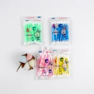Manufacturer Baby Care Plastic Stick Bud Swab Customized Color Sticks Ear Clean Swabs Baby Mini Cotton Buds