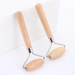 Manufacturer Beech Ball Handheld Jade Roller for Facial and Muscle Relaxation Wooden Meridian Dredging Massage Instrument