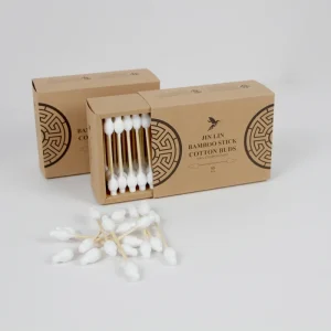 Manufacturer Supplier Bamboo Stick Big Double Gourd Heads Baby Cotton Ear Buds