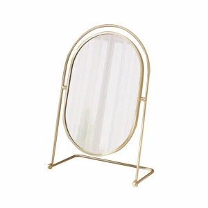 Many Styles Desktop Vanity Mirror Hotel Fashion Round Metal Makeup Mirror Bathroom Luxury Large Makeup Mirror