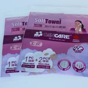 Maternal Infant Face Towel Zipper Top Disposable Packaging Bag with Printed Logo