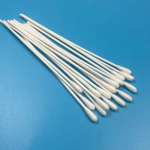 Medical Solid White Cotton Swab 150mm Total Length PP Bud Cotton Head Diameter 5mm 3kfut Brand CA 150S Model Free Sample OEM