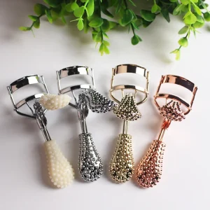 Melason Private Label Stainless Steel Bling Eyelash Curler Tools Natural Curling Fake Eyelashes