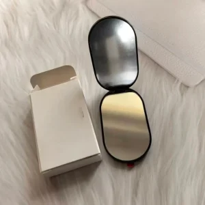Member Gifts Mobile Phone Bracket Folding Makeup Mirror Two in one Function Black Large logo Back Double sided Tape Firmly