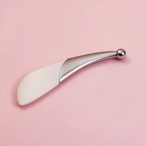 Metal Ball Eye Massage Stick Mini Zinc Alloy White Cosmetic Spatula Silicone Facial Mask Brush