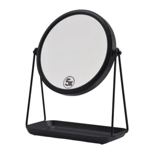 Metal Desktop Makeup Mirror Round Table Vanity Mirror with Stand Custom Logo Available for Bedroom