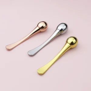 Metal Eye Cream Applicator Metal Cosmetic Spatulas Facial Spoon Zinc Alloy 360 Rotating Eye Massager Roller Stick Wand Stick