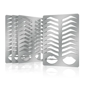 Microblading Beauty Reusable Metal Practice Stencil Eyebrow & Lips Template Shape Permanent Tattoo Makeup Accessories