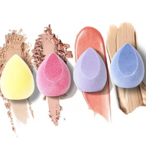 Microfiber Cosmetic Foundation Blending Make up Latex Free Sponge Beauty Velvet Flocked Makeup Sponge Blender for Face Powder