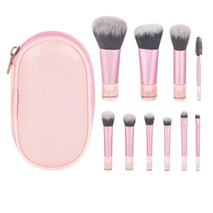 Mini 10pcs Makeup Brush Set Foundation Blush Blender Concealer Beauty Tools for Face Powder Eyeshadow Application