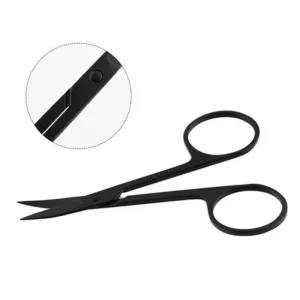 Mini Black Eyebrow Scissors Multifunctional Beauty Scissors for Eyelash Custom Logo Stainless Steel Bag Beauty Salons Sharp