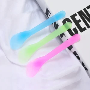 Mini Eco Friendly Facial Skin Care Mask Fan Brushes Applicator DIY Makeup Plastic Cosmetic Spatulas Mask Mixing Spoon Spatulas