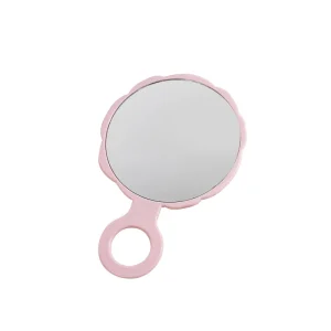 Mini Floral Cosmetic Mirror with Rose Design Pocket Sized Vanity Mirror for Teens & Students