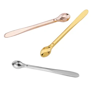 Mini Metal Spoon Mask Applicator Wand Small Size Cosmetic Scraper for Skincare Facial Makeup with Cream Scoop