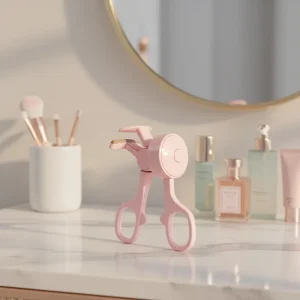 Mini Plastic Electric Eyelash Curler, USB Rechargeable, Three-Temperature Control, Memory