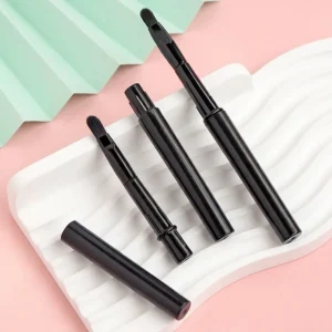 Mini Portable Lip Pen Makeup Brush Plastic Handle Soft Synthetic Fiber Material Women Cosmetic Tool
